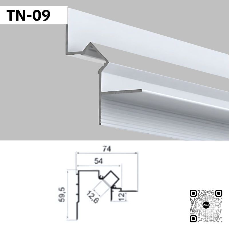 Thanh Nhôm Phào Chỉ Hắt Trần Lắp Âm 3m | TN-09